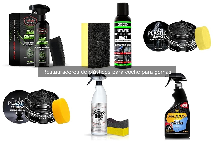 Tipos de restauradores de plásticos para gomas en el coche