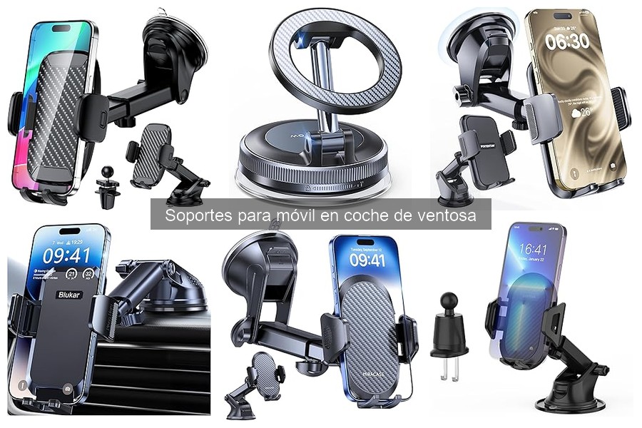 Tipos de Soportes para Móvil de Ventosa en el Coche