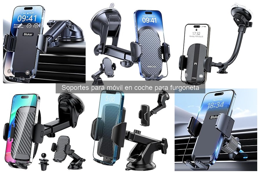 Tipos de soportes para móvil en coche para furgoneta