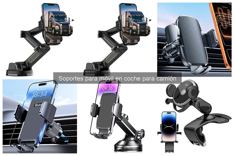Tipos de soportes para móvil en coche y camión: guía completa