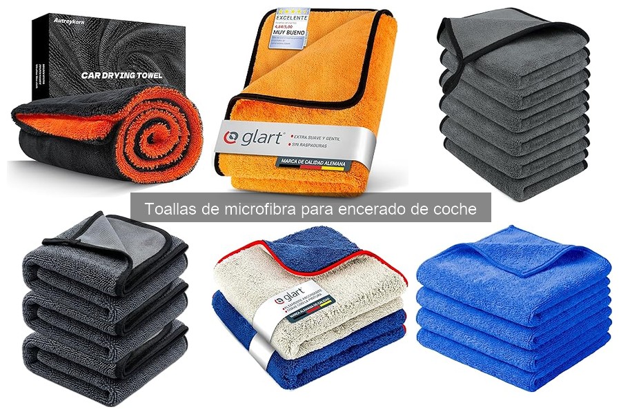 Tipos de toallas de microfibra para encerado de coche