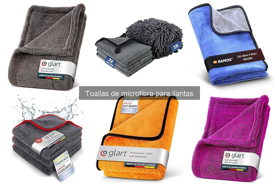 Tipos de toallas de microfibra para llantas: guía completa