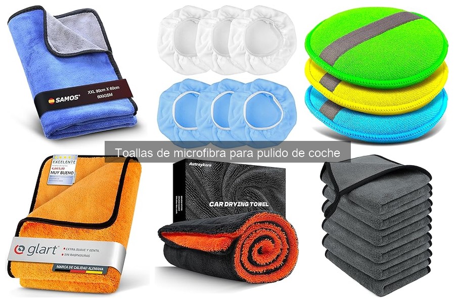 ** Tipos de toallas de microfibra para pulido de coche